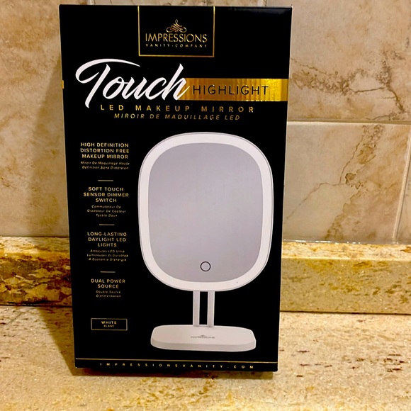 Impressions Other - Impressions Vanity White Touch Highlight LED Makeup Mirror NIB
